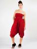 Pantalon sarouel convertible rouge uni