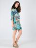 Robe chemise patchwork droite courte grande taille