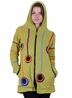  Veste lutin doublée polaire verte à patch de cercle rainbow