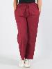 Pantalon droit ethnique chic bordeaux pour homme